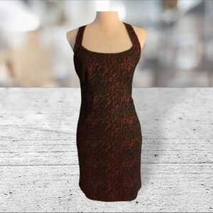 Free people rose wine print body con dress size M